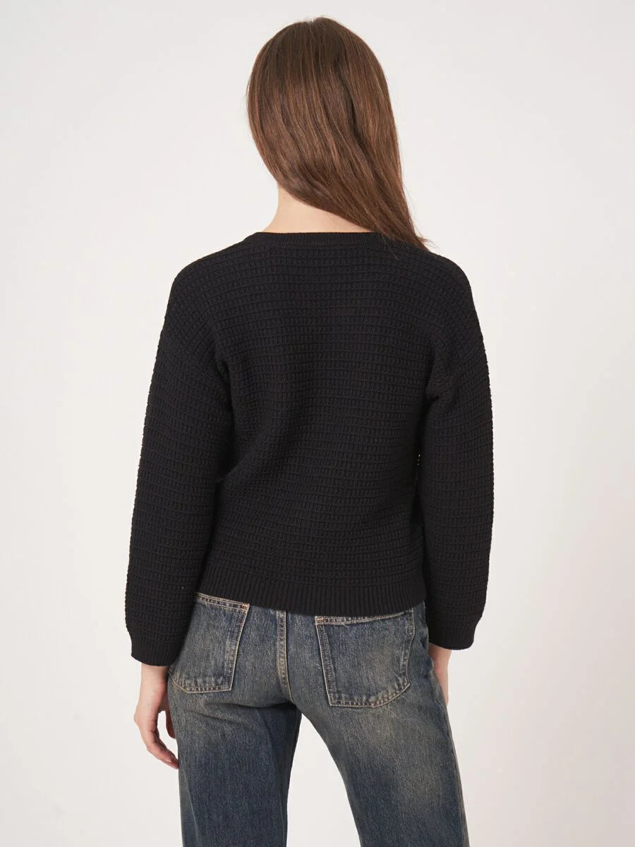 Repeat Cotton Crop Cardigan