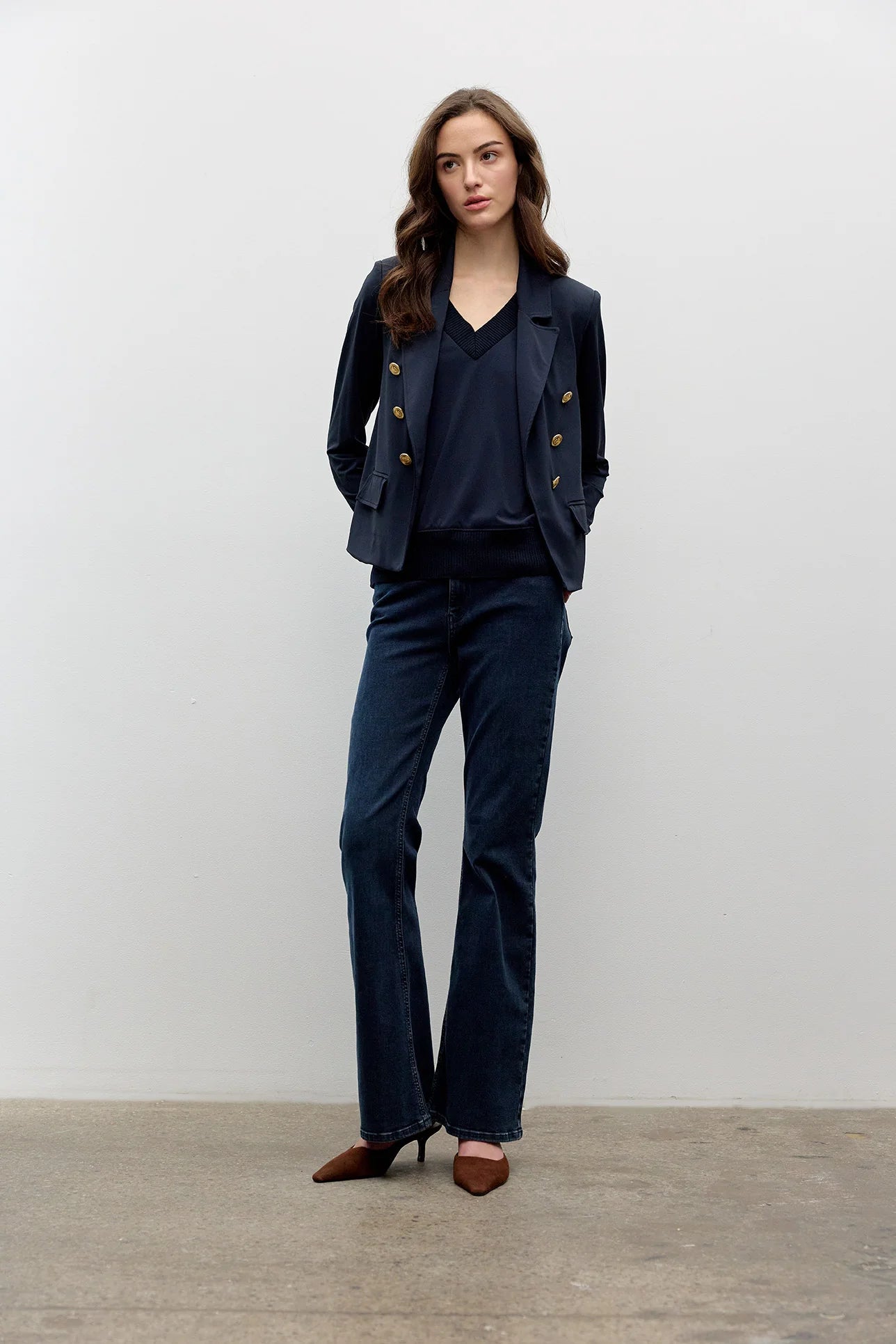 Iris Setlakwe Crop Jacket with Ribbed Cuffs