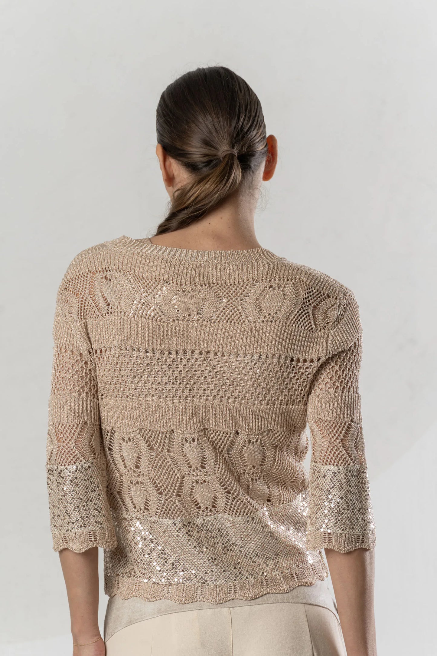 Elisa Cavaletti Rose Gold Cardigan