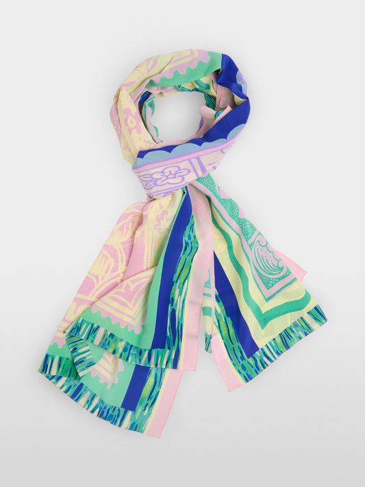 Marc Cain Silk Print Scarf