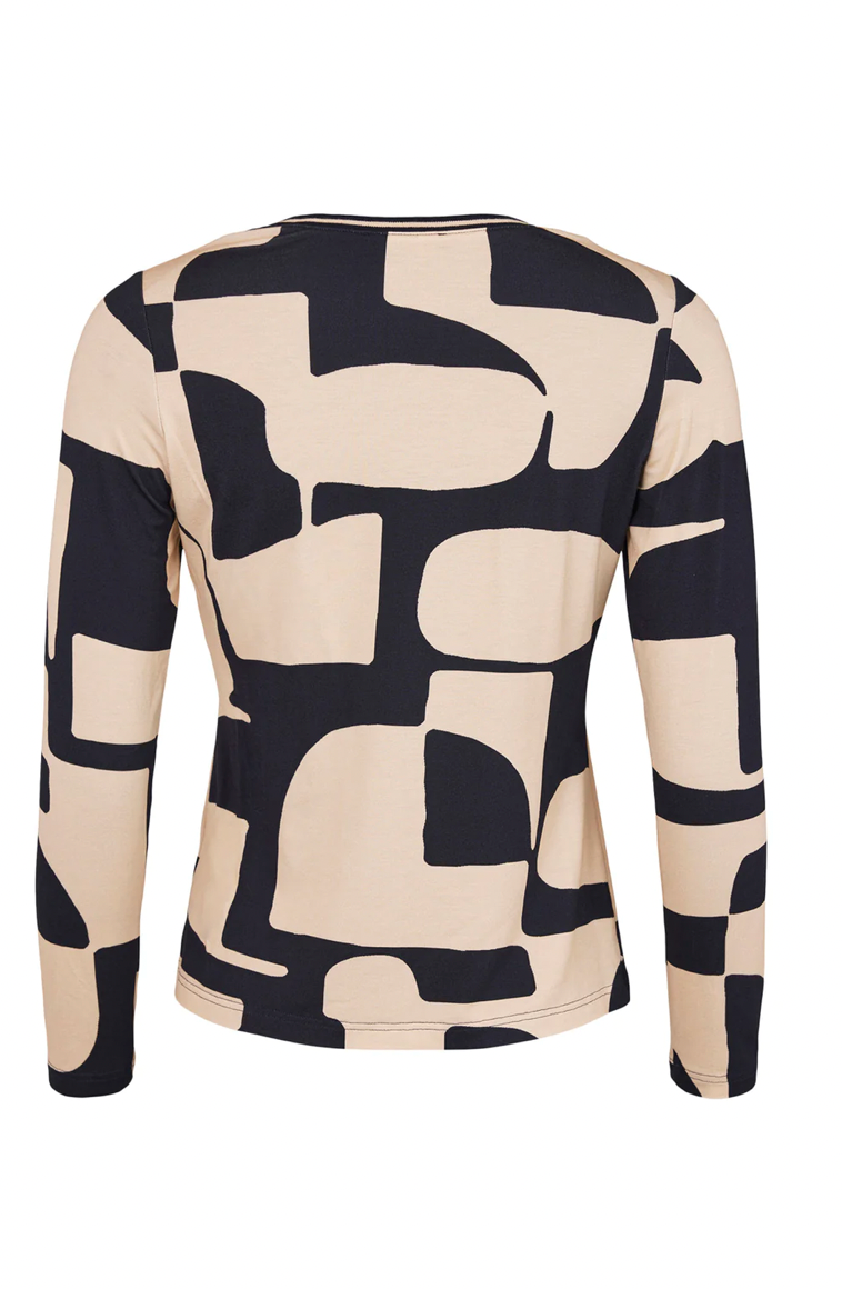 I'Cona Graphic Top Blue/Cream