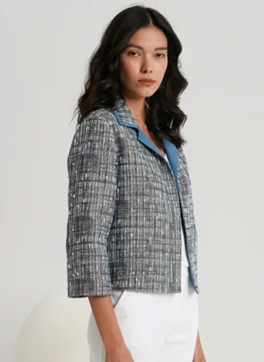 Purotatto Blue Tweed Blazer