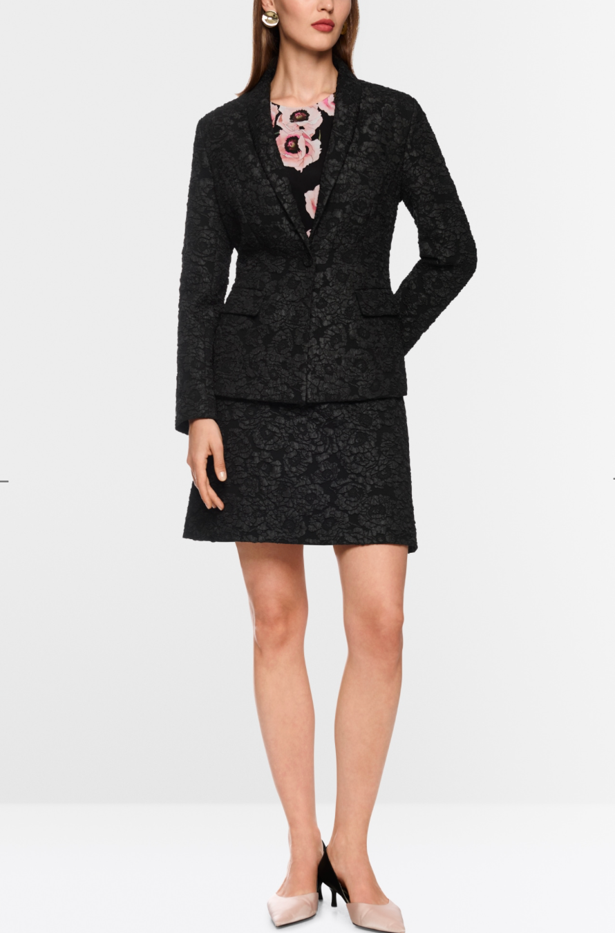 Marc Cain Embossed Floral Blazer