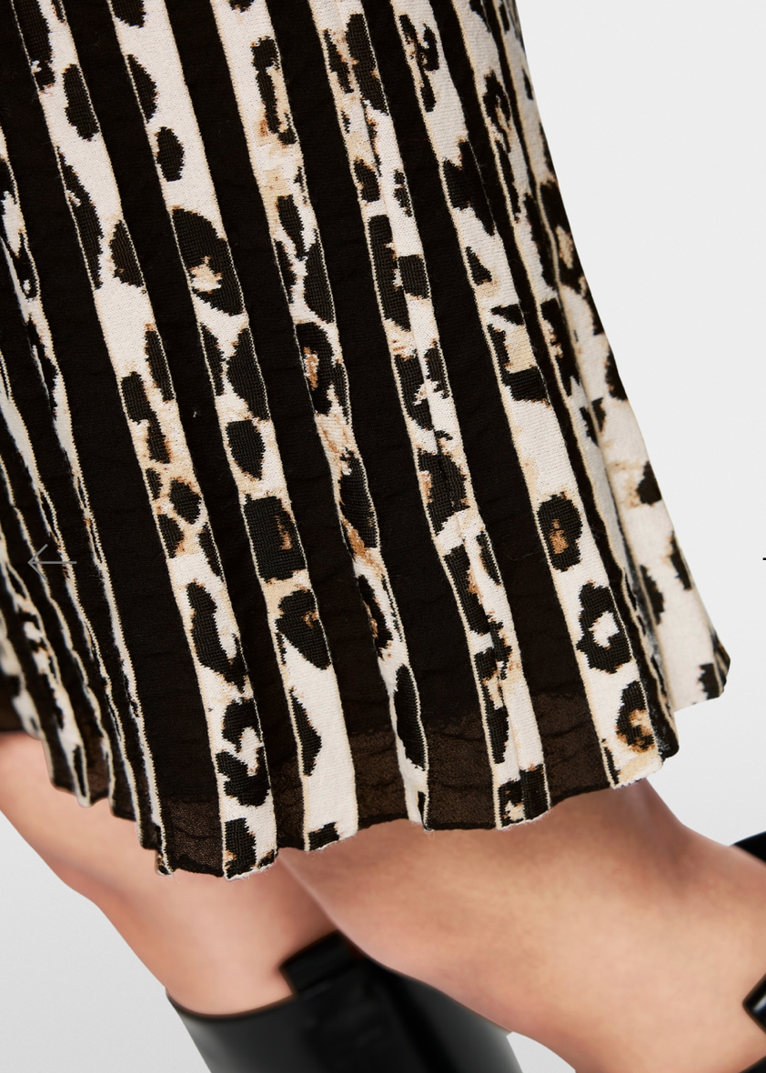 Marc Cain Leo Print Mini Skirt