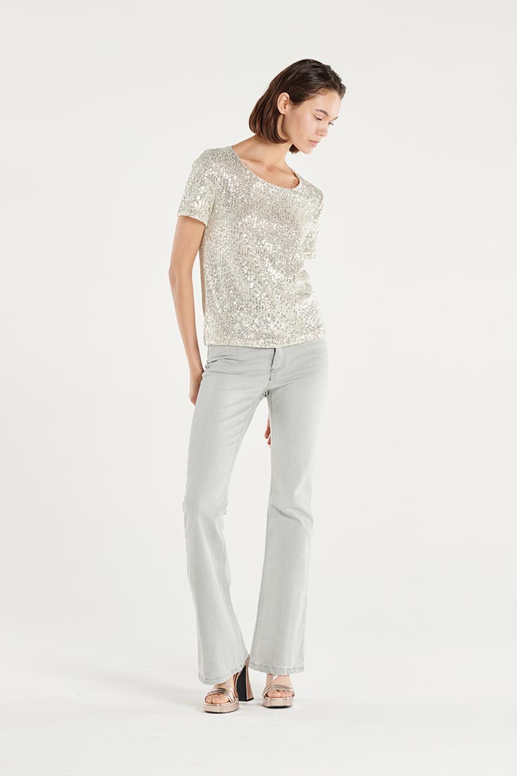 Croche Sequin T-Shirt