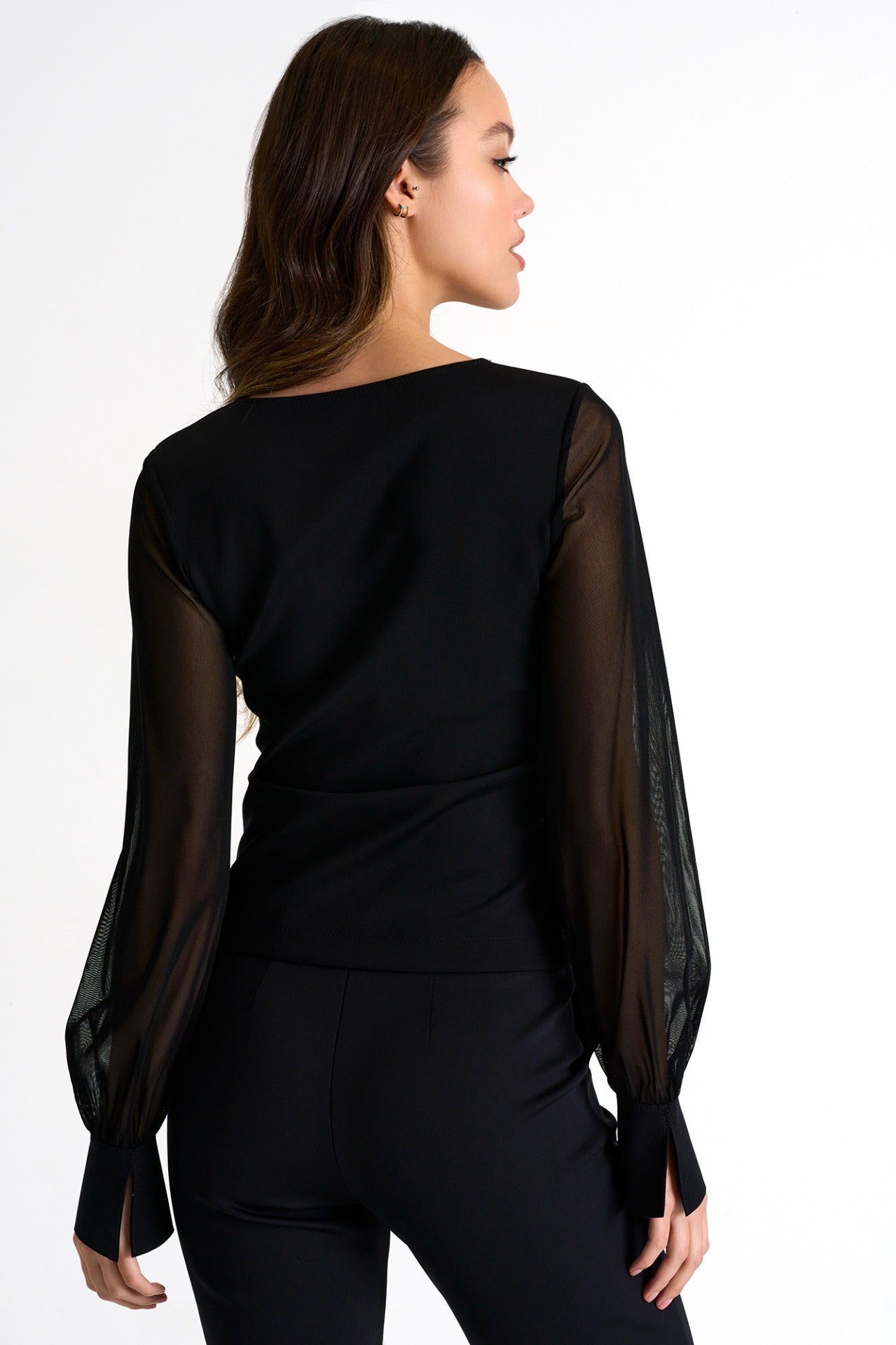 Shan Mesh Puff Sleeve Top