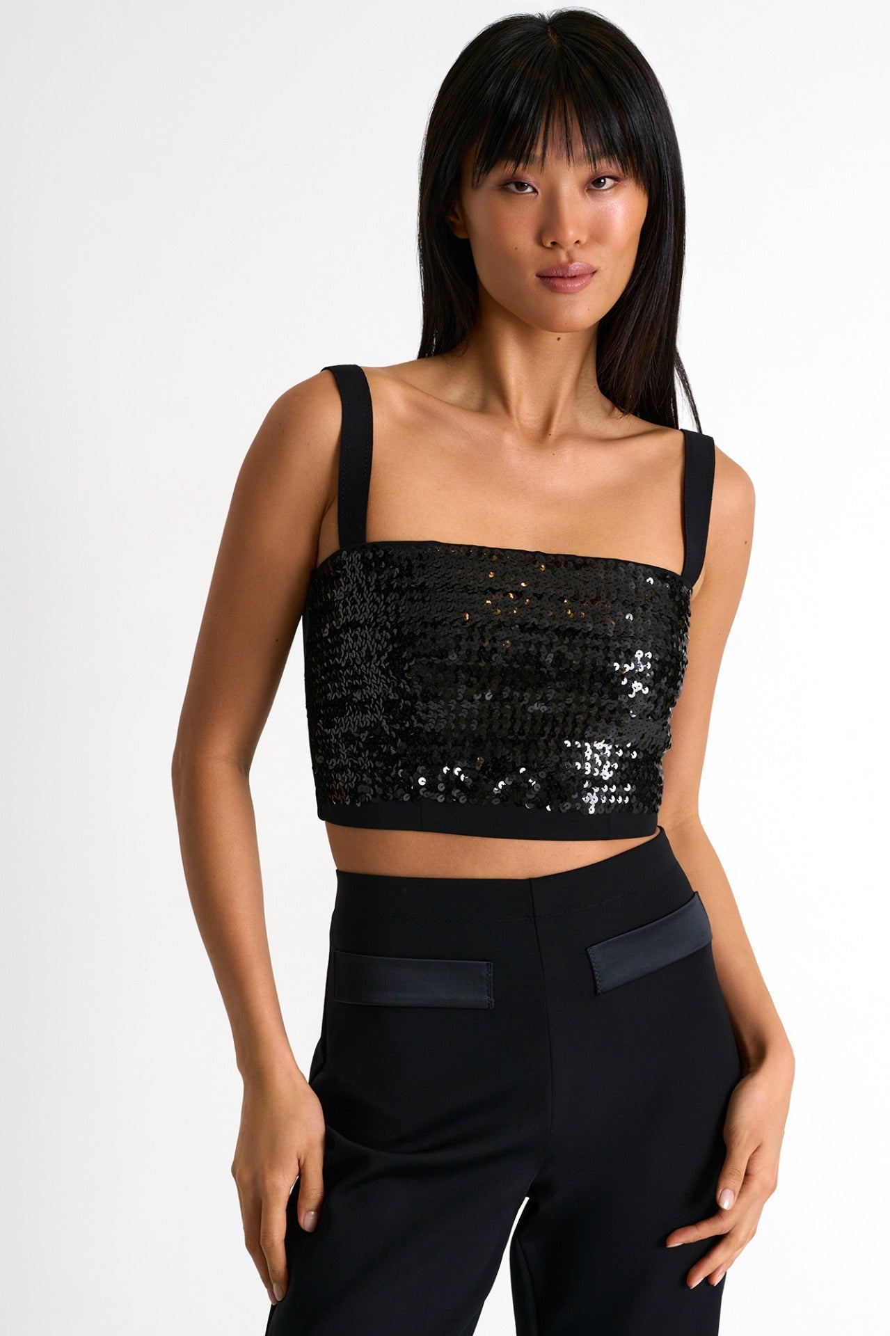 Shan Sequin Crop Top