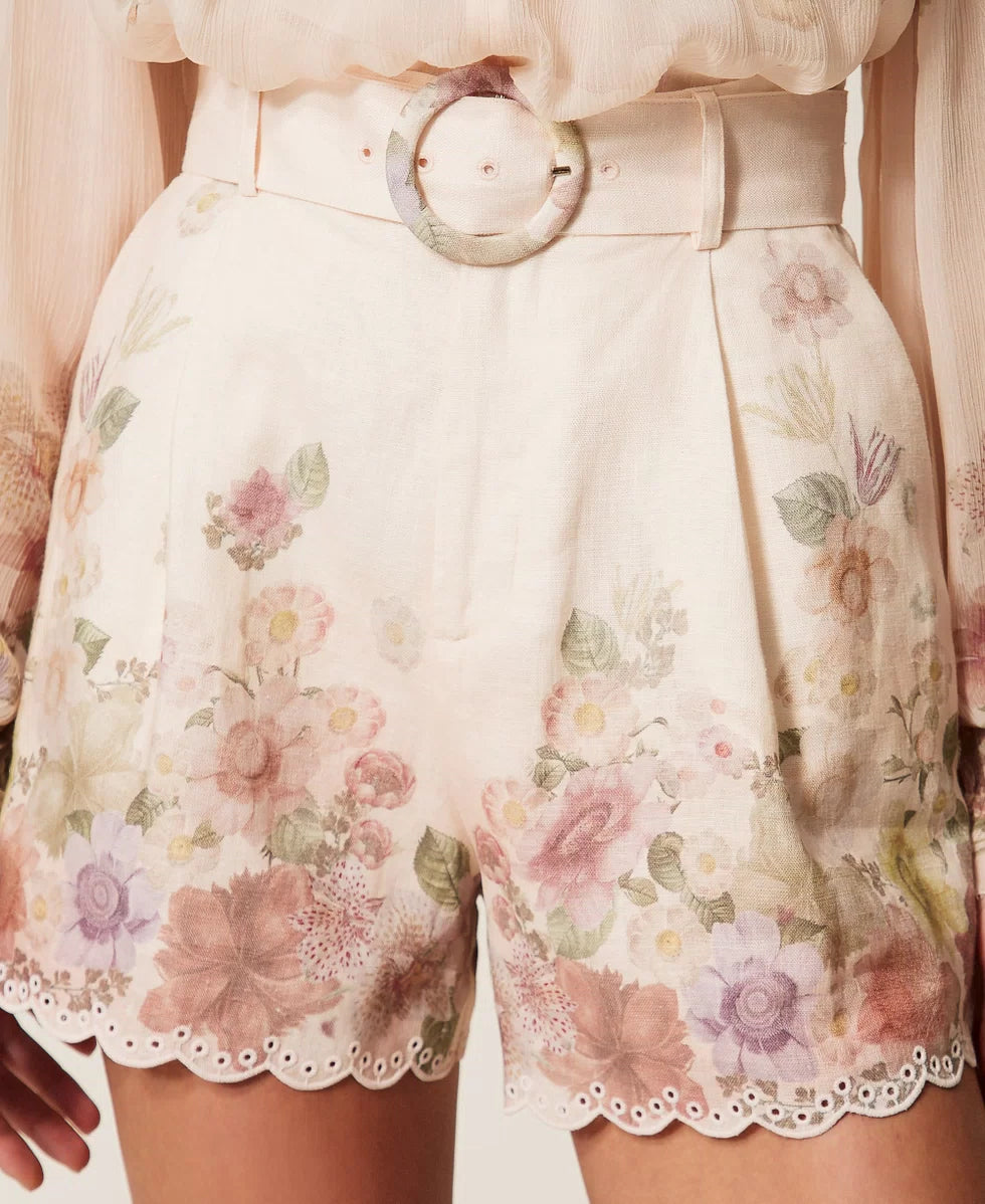 Twinset Linen Floral Short