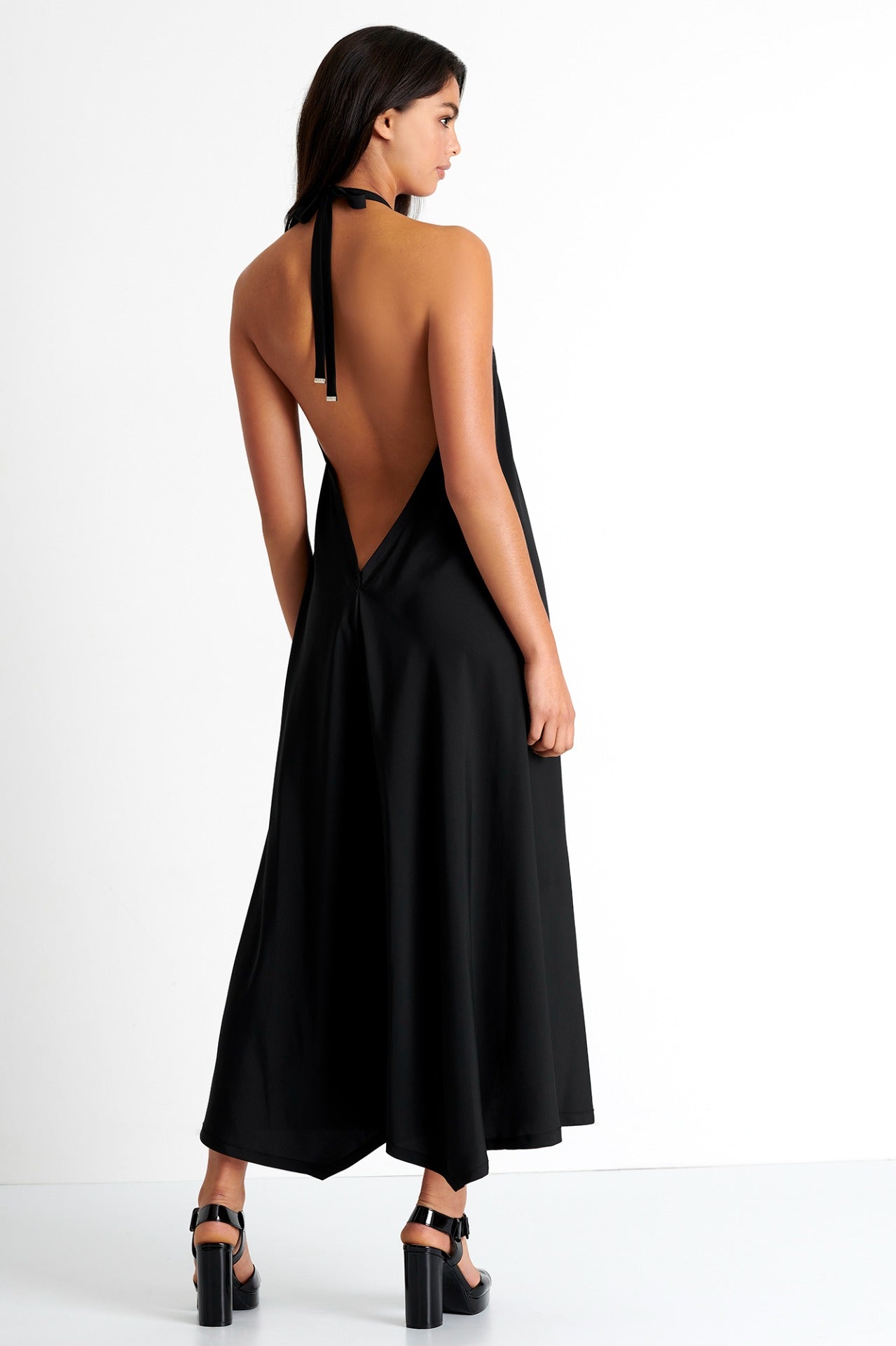 Shan Silk Black Maxi Dress