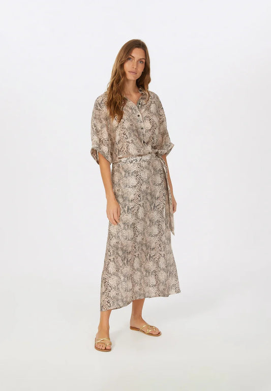 Marc Aurel Snake Print Skirt