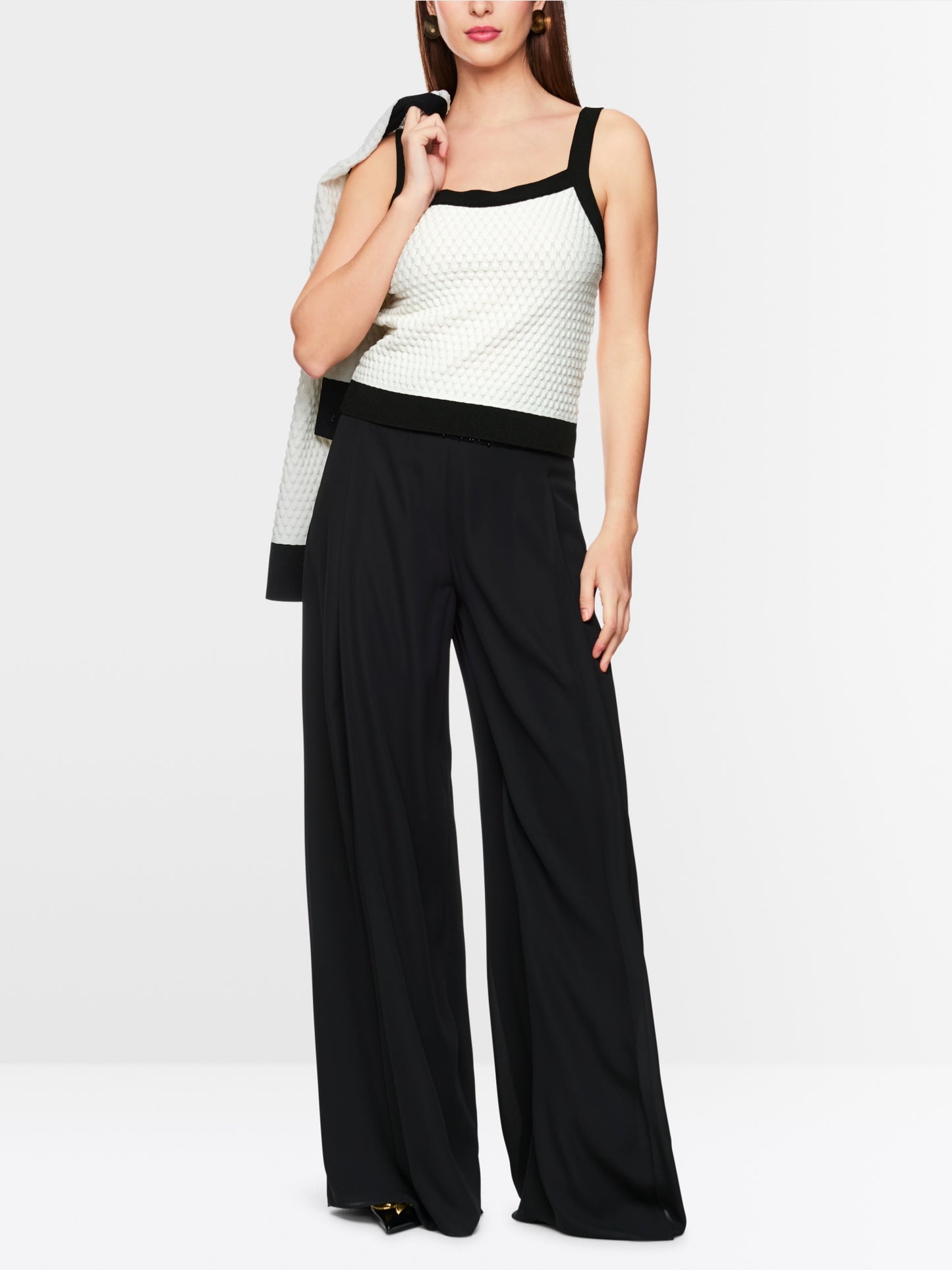 Marc Cain Black/White Knit Tank