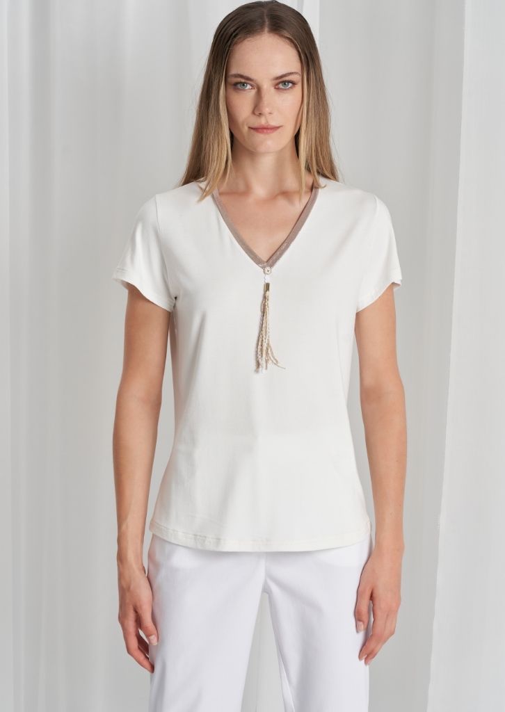 Tricot Chic V Neck Top