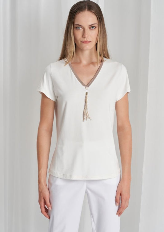 Tricot Chic V Neck Top