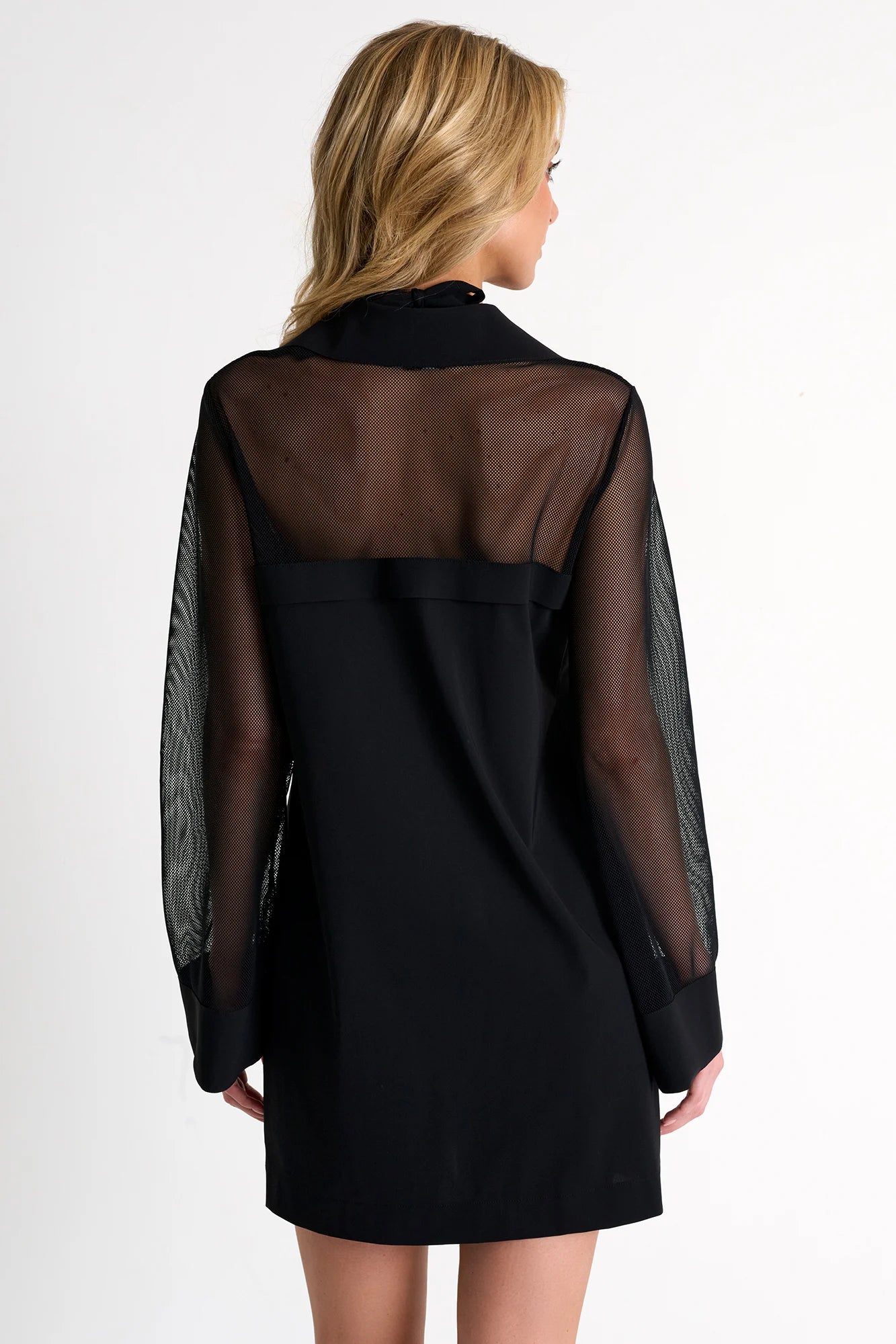 Shan Grid Mesh Beach Shirt