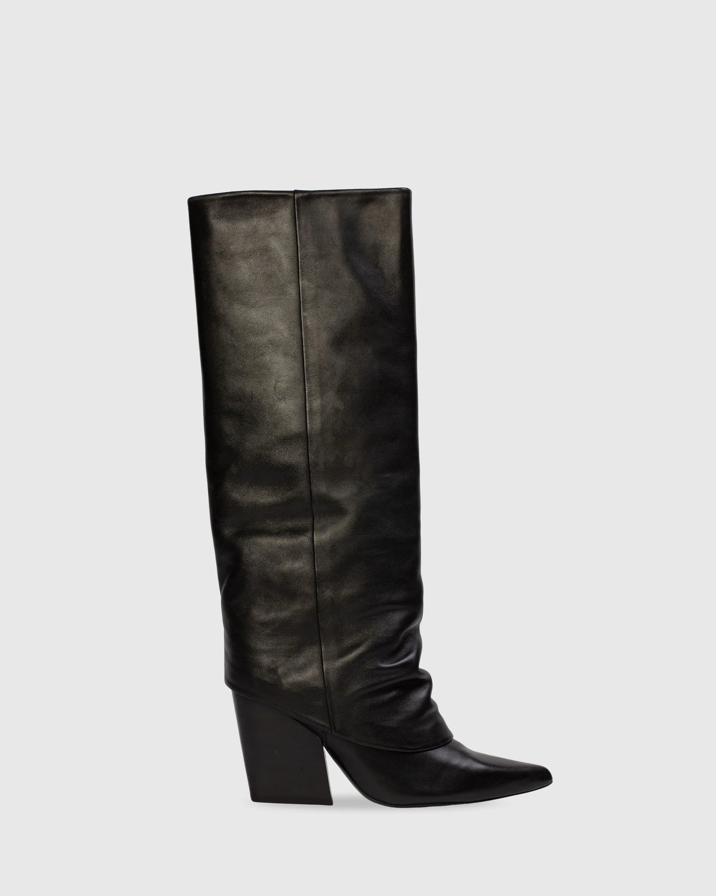 Black Suede Studio Western Boot