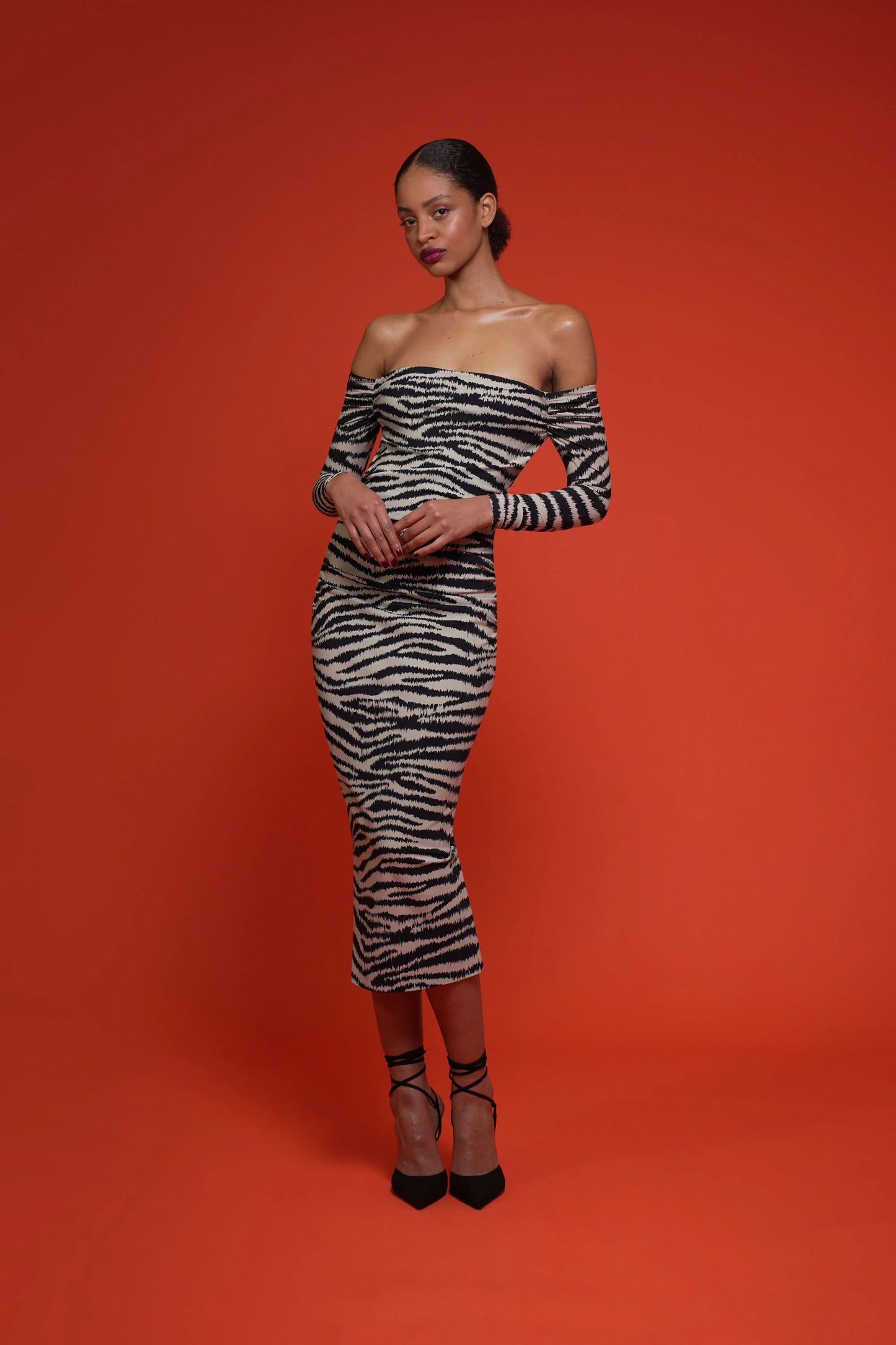 Yu Printed Midi Dress