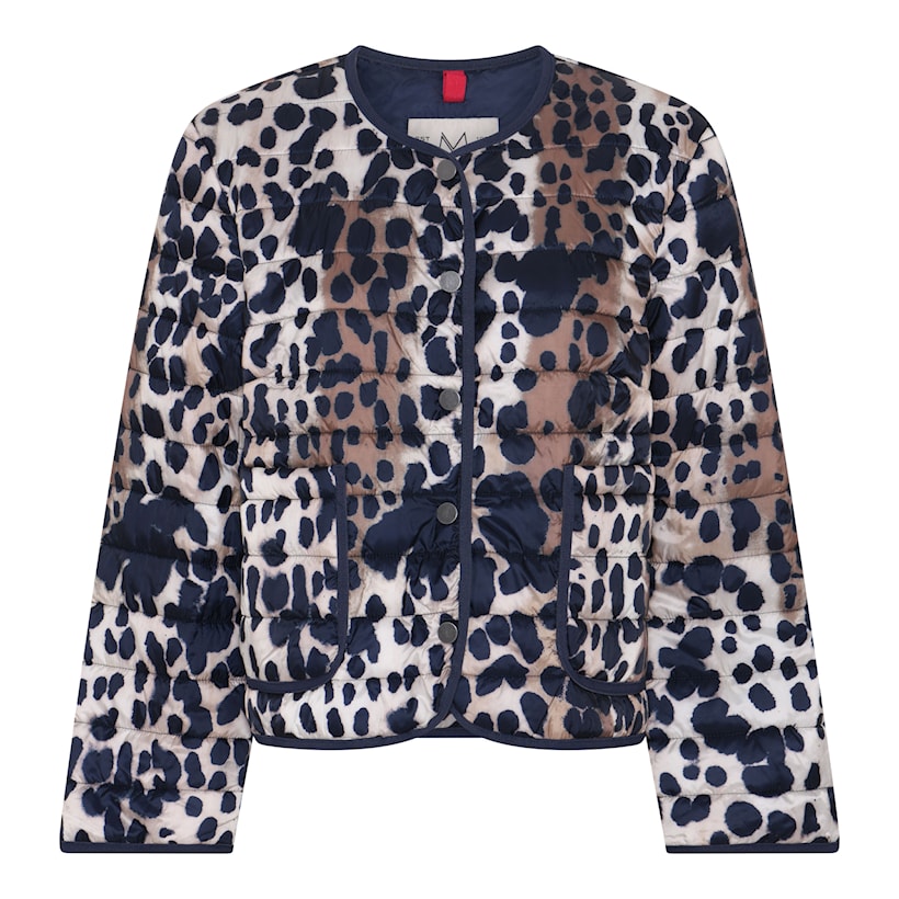 Micha Leo Print Quilted Jacket