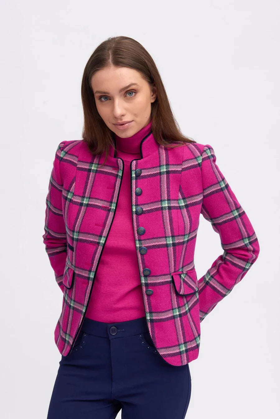 Bariloche Fuschia Check Blazer