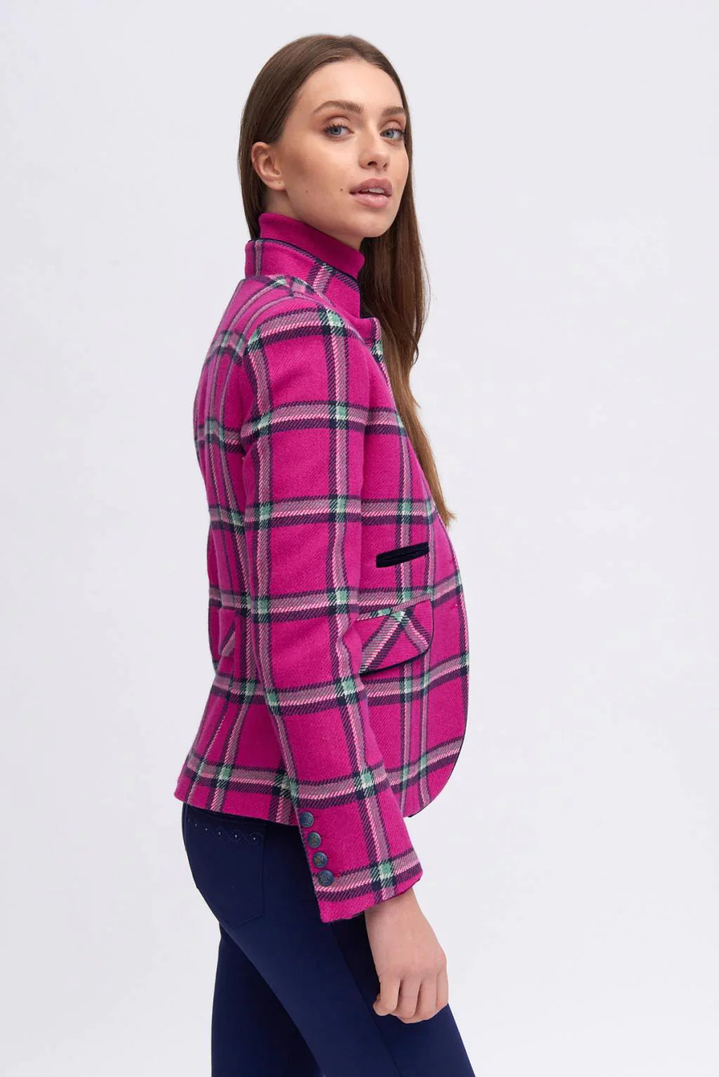 Bariloche Fuschia Check Blazer