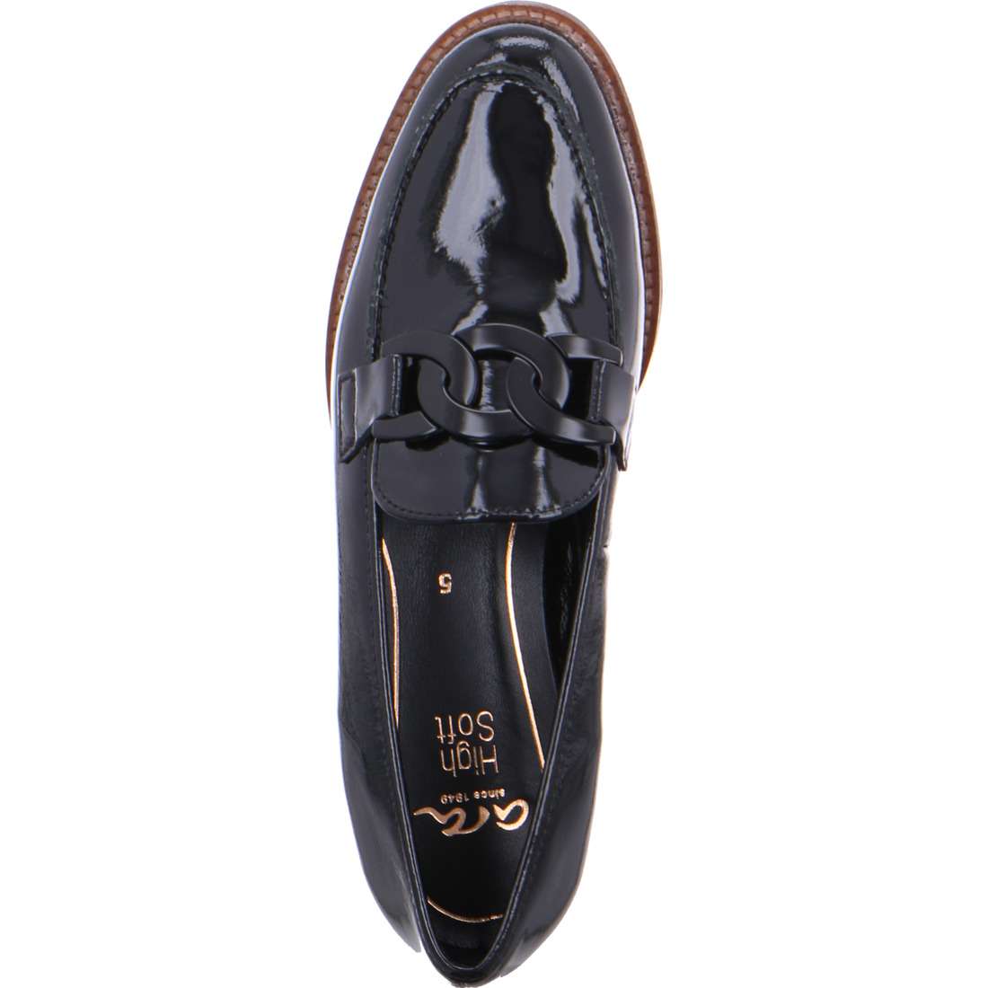 Ara Black Patent Loafer
