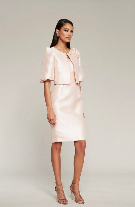 Petal Pink Dress With Jacket