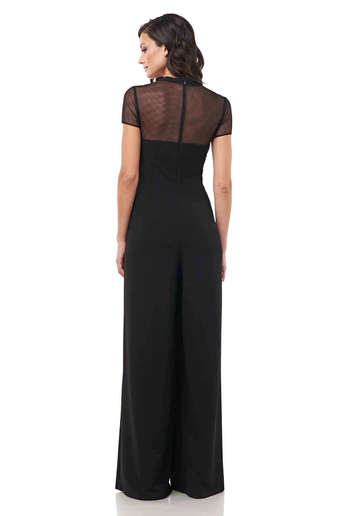 Kay Unger Crepe Bow Jumpsuit