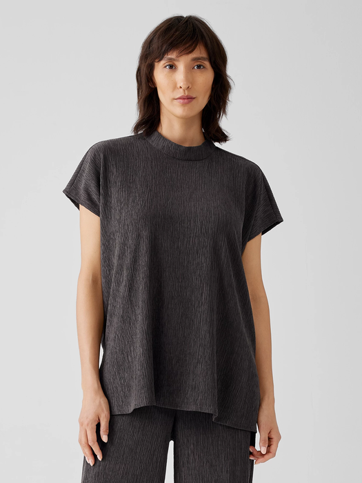 Eileen Fisher Plisse Top The One Only Shoes Clothing and Accessories