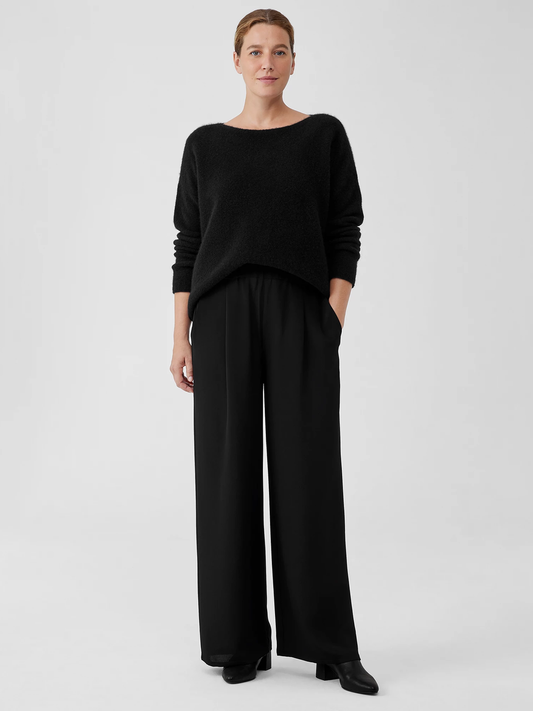 Eileen Fisher Silk Double Crepe Wide-Leg Pant