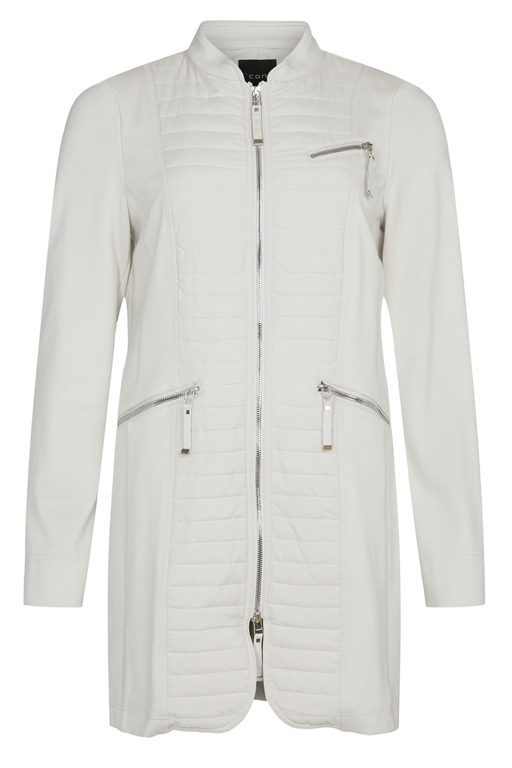 I'Cona Modern White Long Jacket