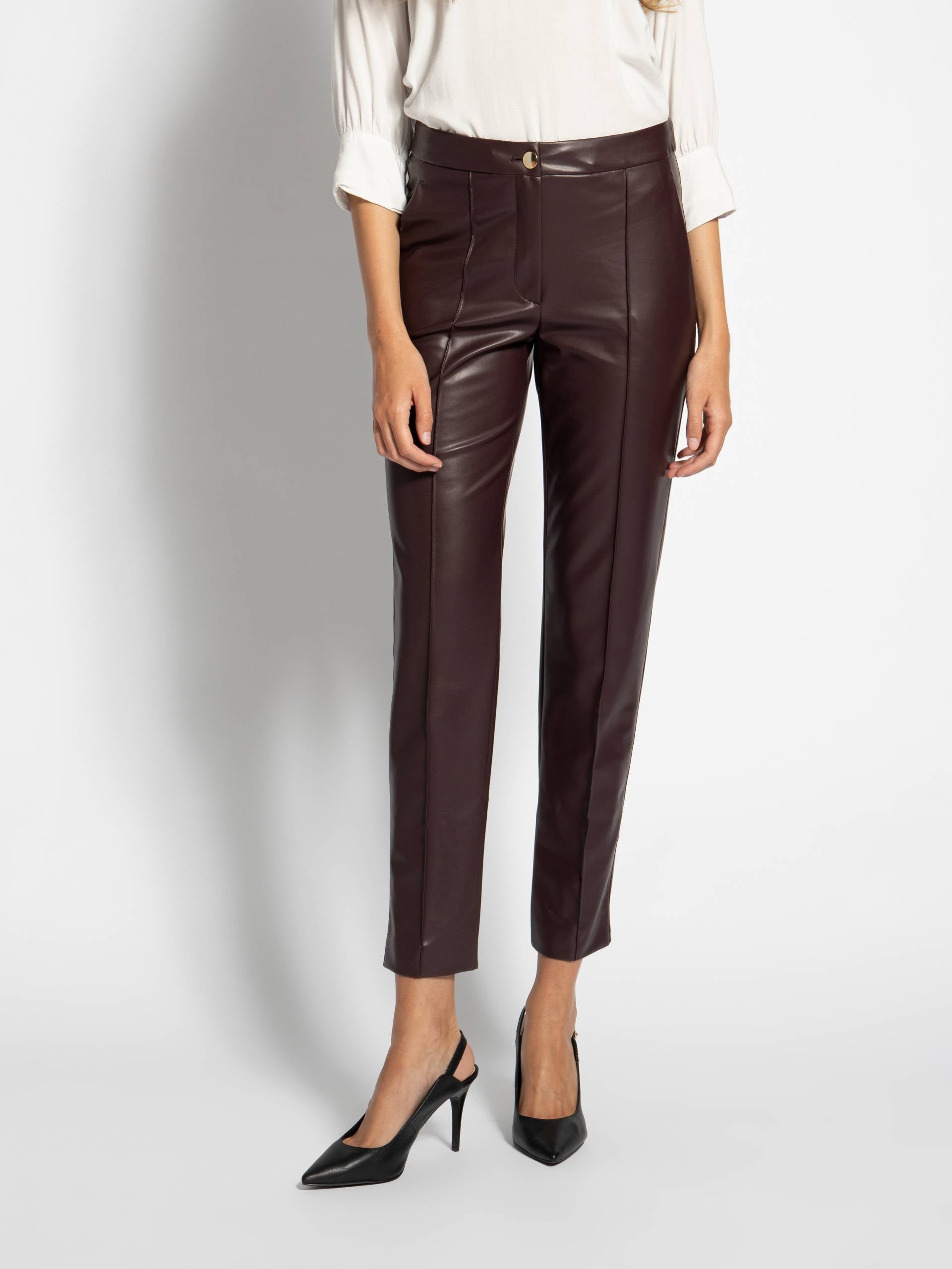 Colored Faux Leather Pants