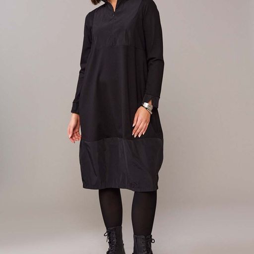 Peruzzi Contrast Navy Dress