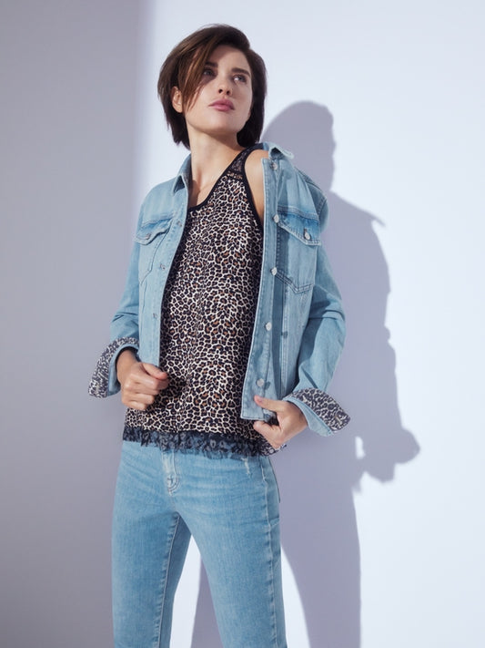 Marc Cain Leopard Lace Tank