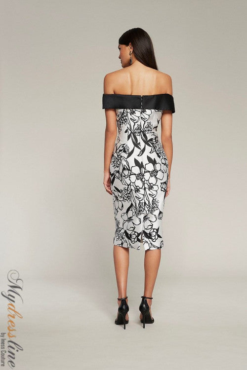 Black and White Floral Dress