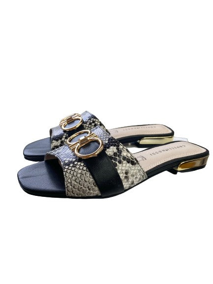 Leather Sandal Snake Print