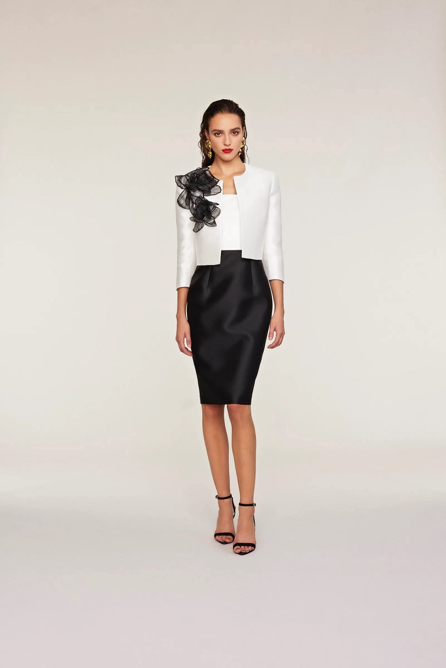 Two Piece Black and White Dress