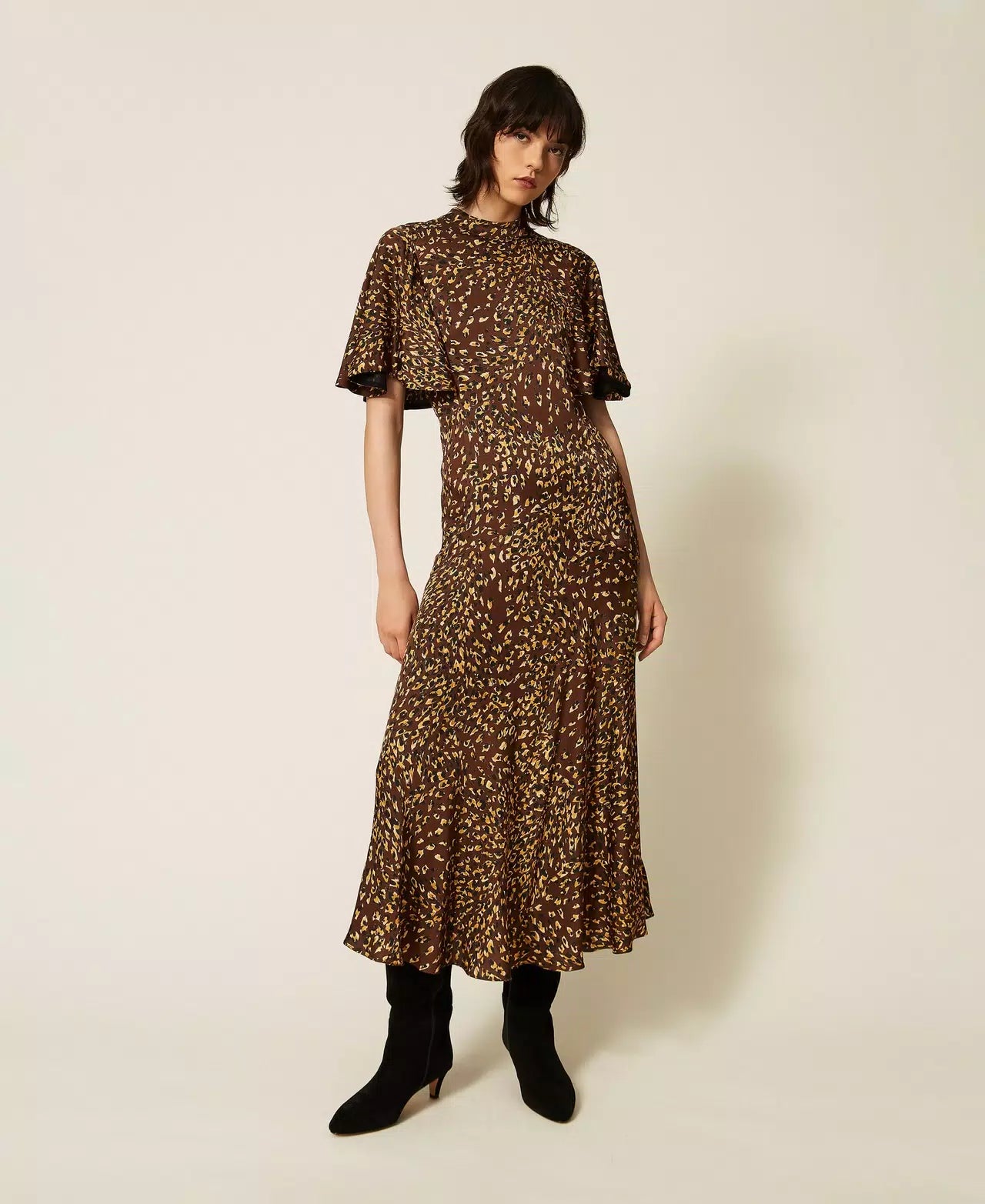 Twinset Long Animal Print Dress