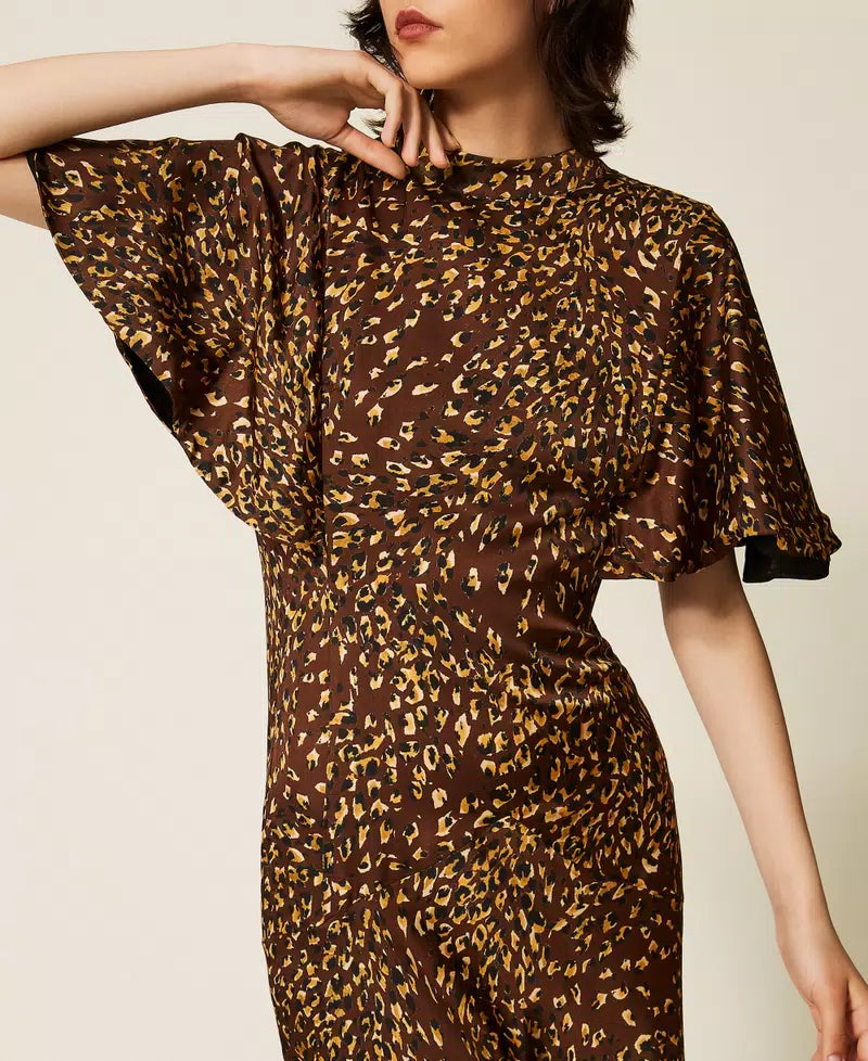 Twinset Long Animal Print Dress