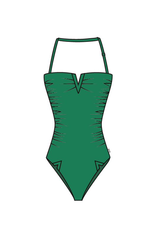 Shan Green Bandeau One Piece