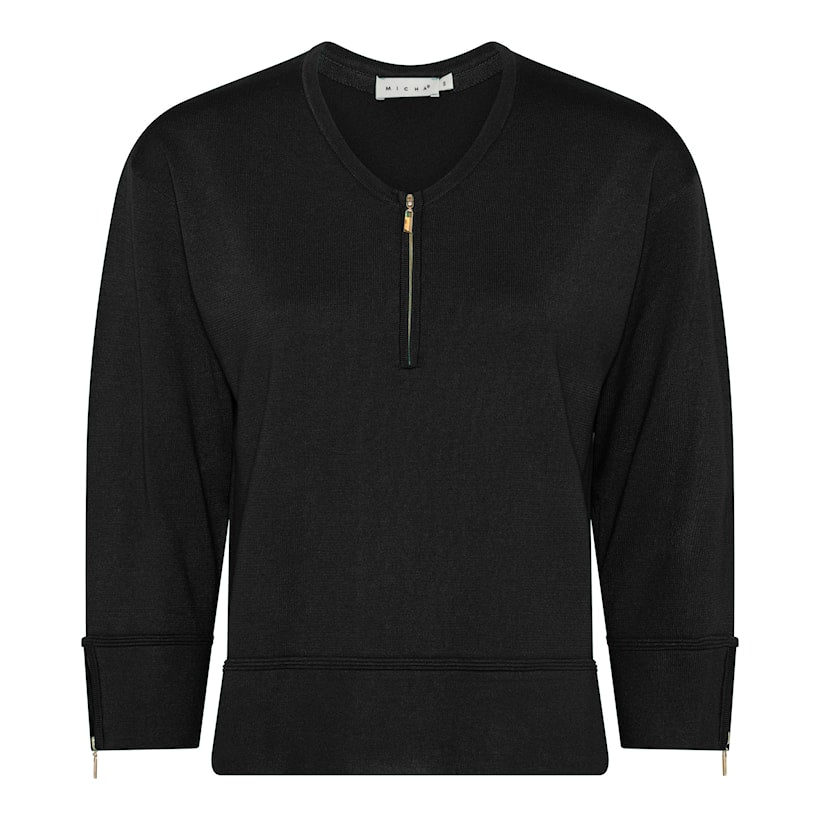 Micha Zip Up Knit Top