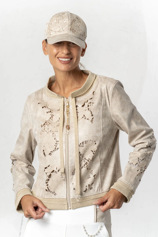 Elisa Cavaletti Faux Leather Bomber