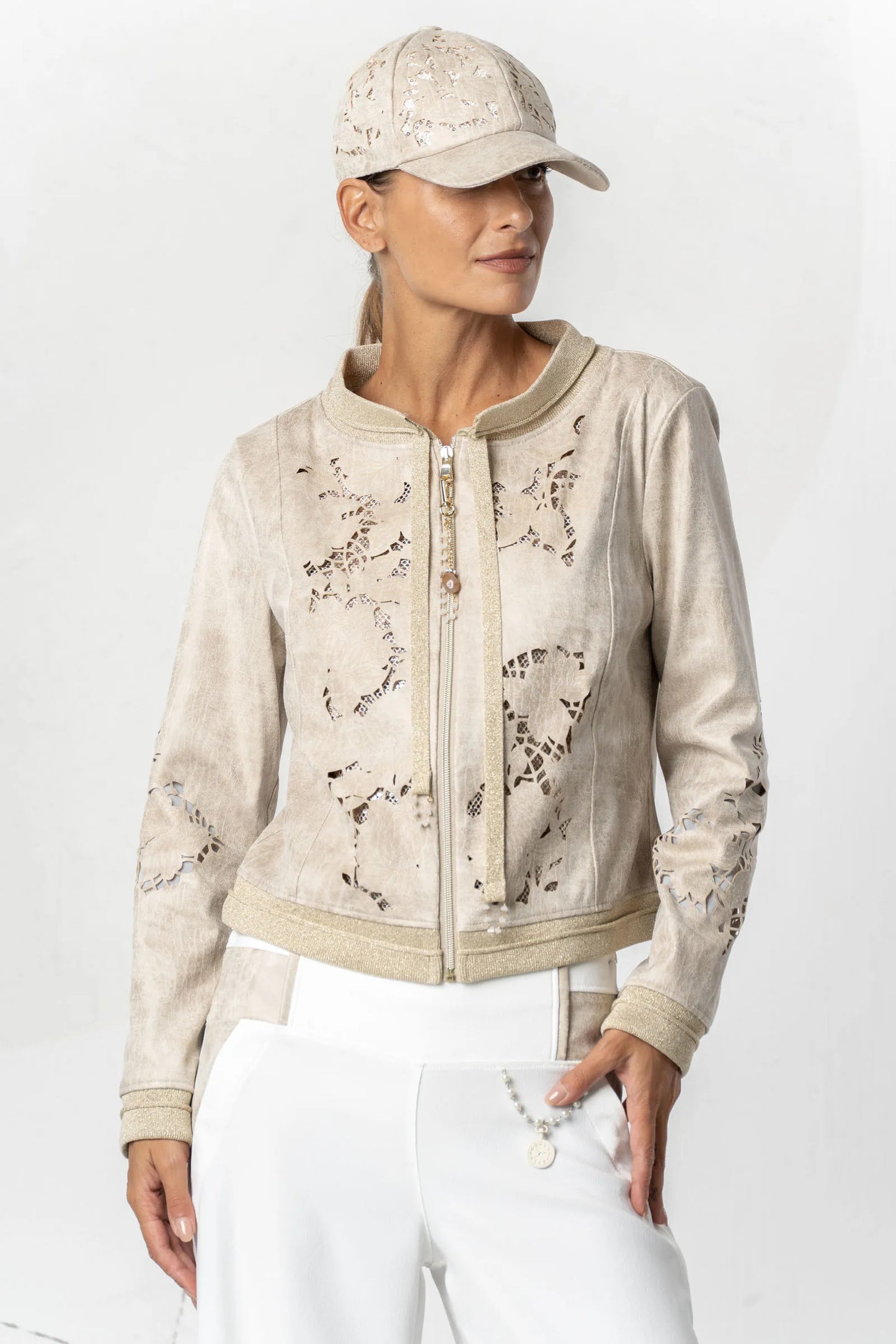 Elisa Cavaletti Faux Leather Bomber