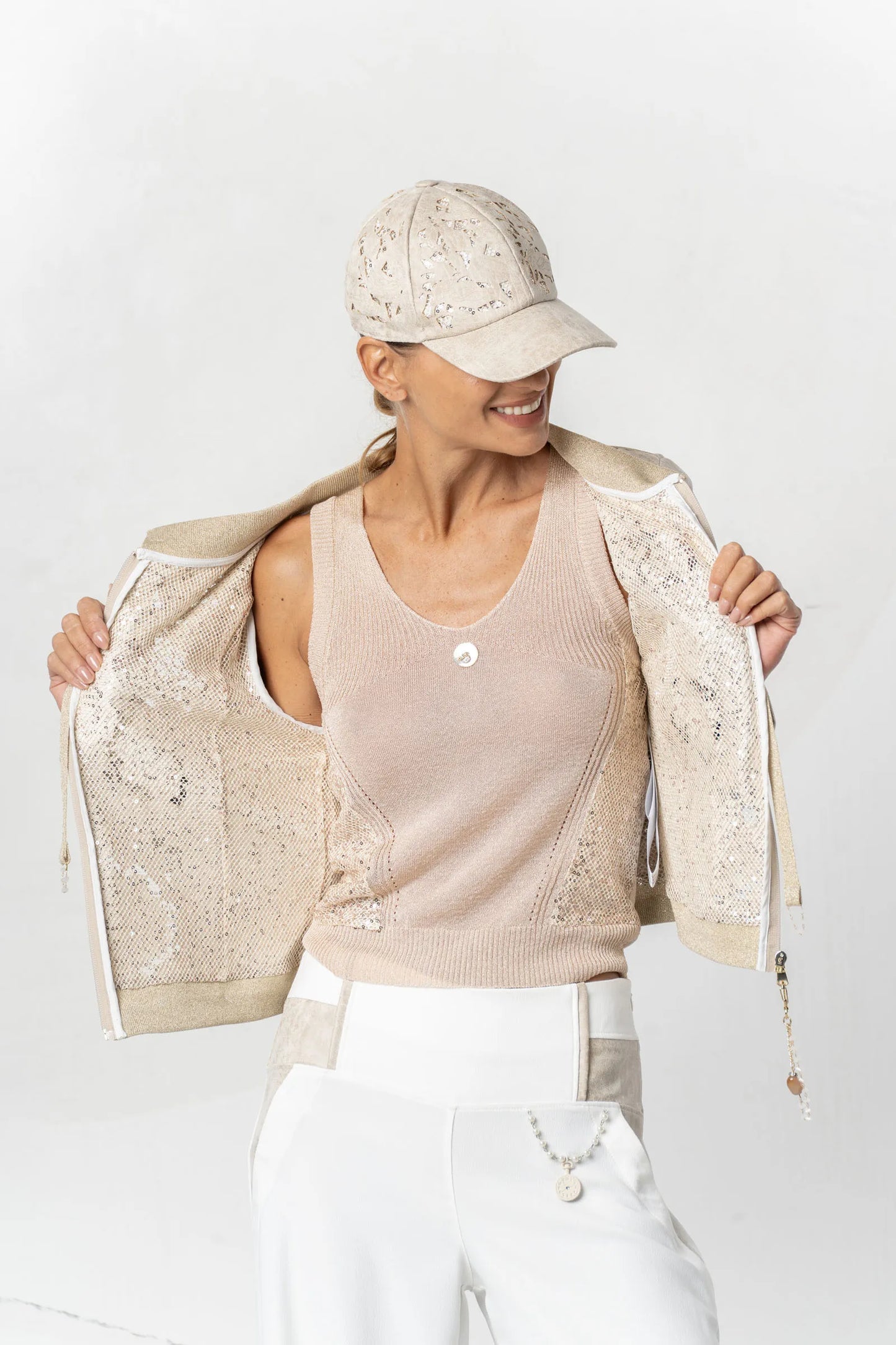 Elisa Cavaletti Faux Leather Bomber