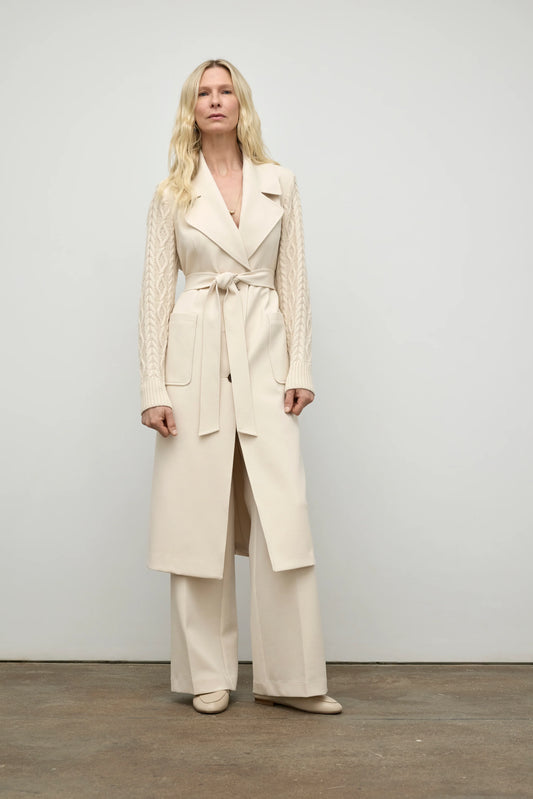 Iris Setlakwe Coat with Cable Knit