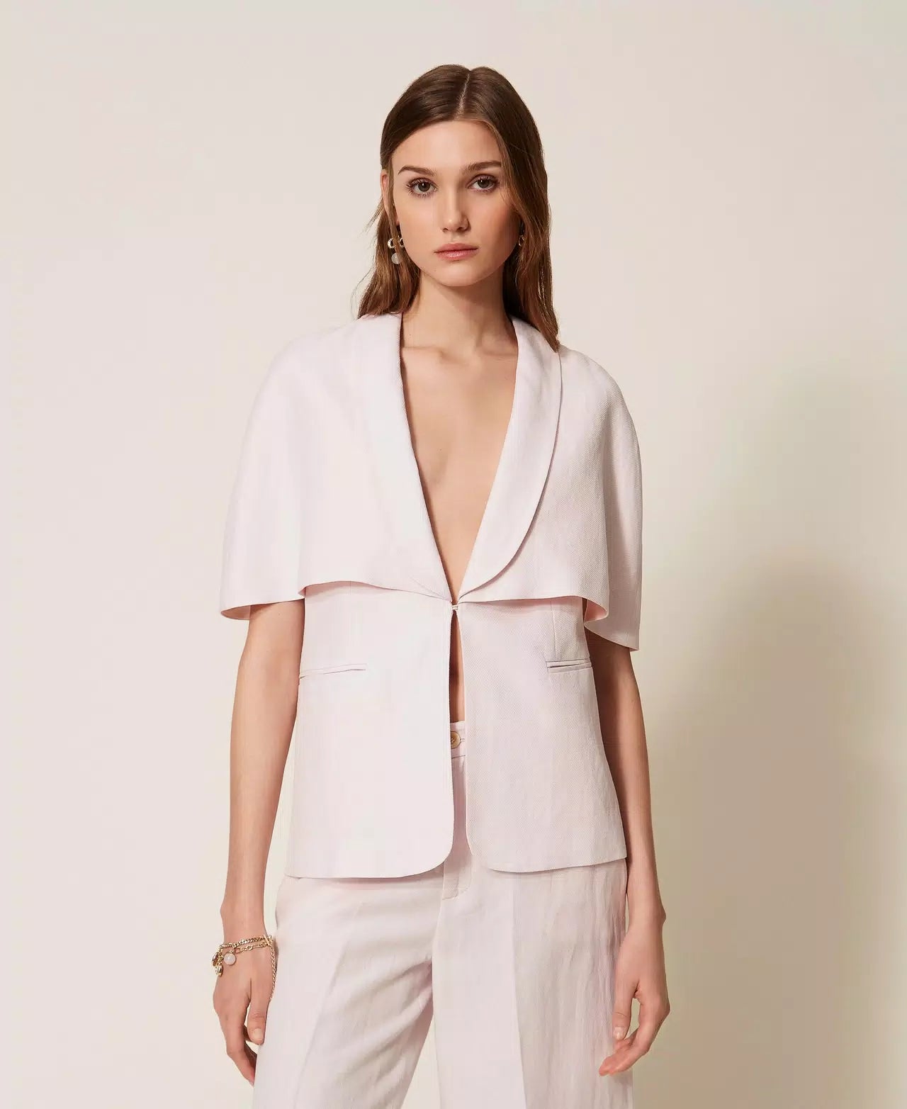 Twinset Linen Blend Cape