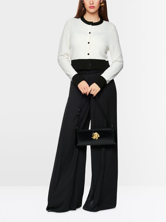 Marc Cain Black/White Fitted Cardigan