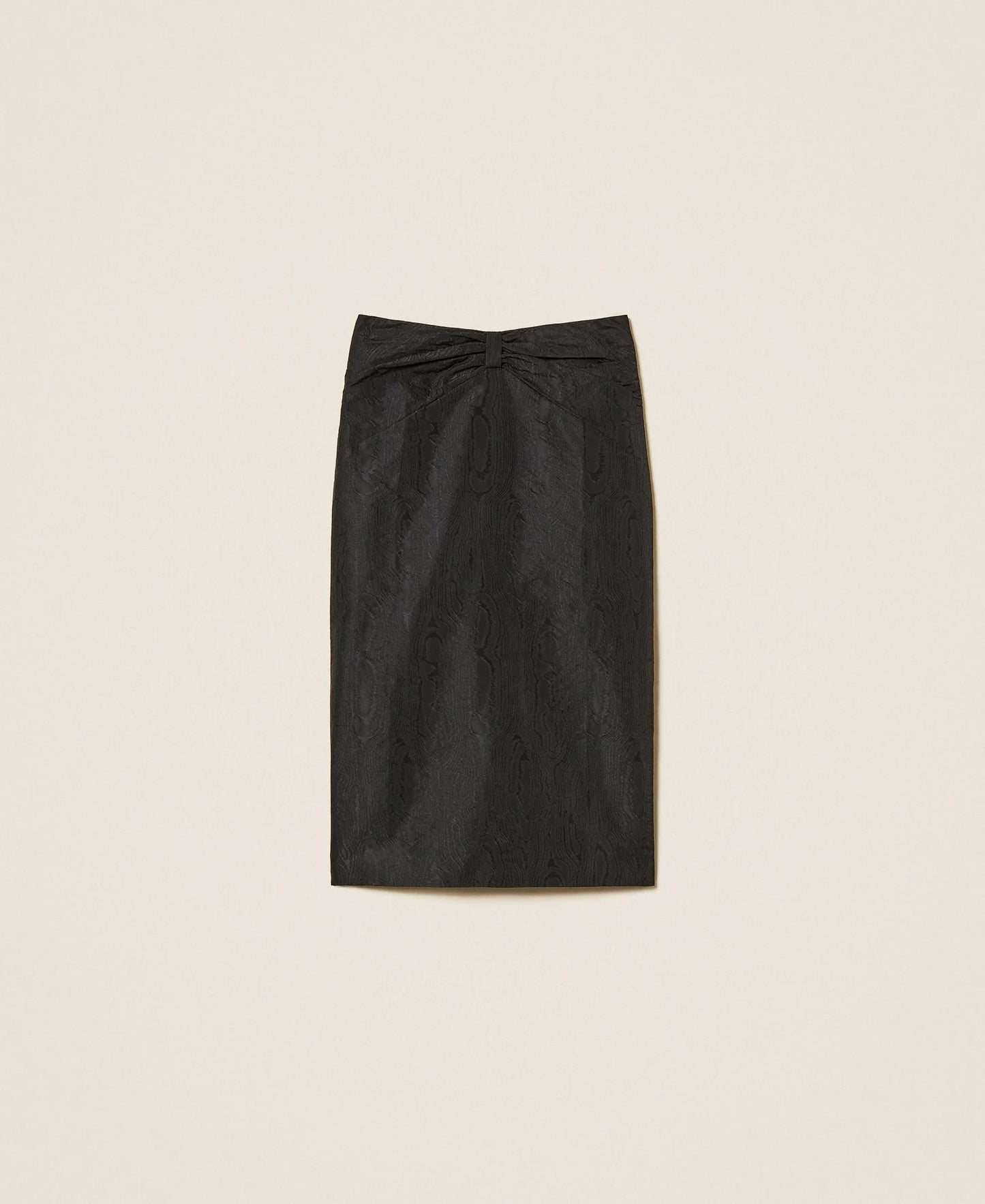 Twinset Midi Moire Skirt with Bow