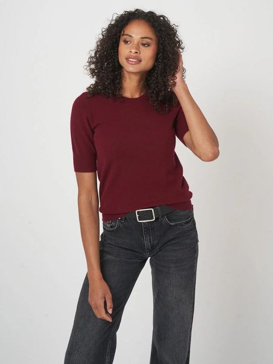 Repeat Short Sleeve Cashmere Sweater