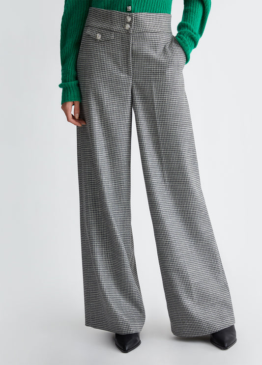 Liu Jo Check Palazzo Trouser