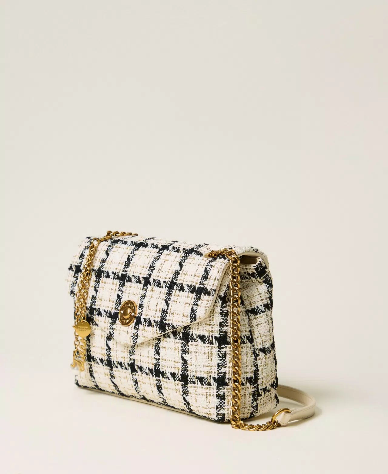 Twinset Chequered Boucle Handbag