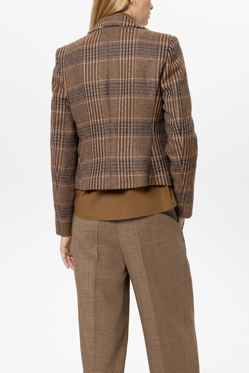 LC Check One Button Blazer
